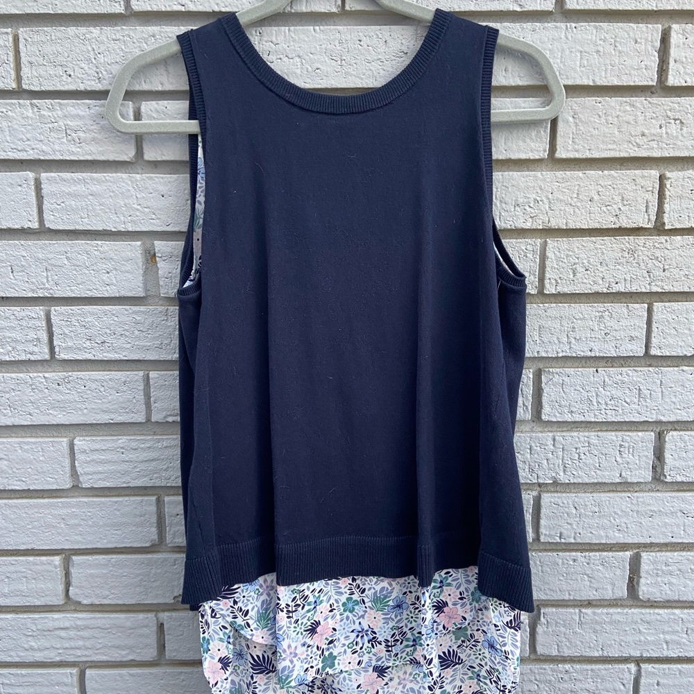 LOFT layered sweater tank